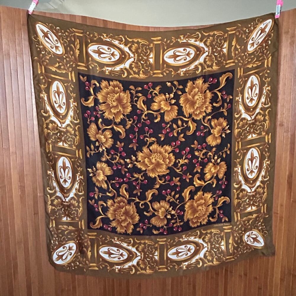 Vintage Jacqueline Ferrar Baroque Silk Scarf